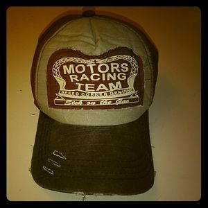 Distressed Hat. Motor Racing Team